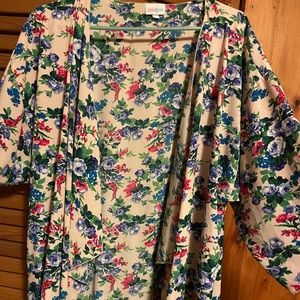 L lularoe floral kimono